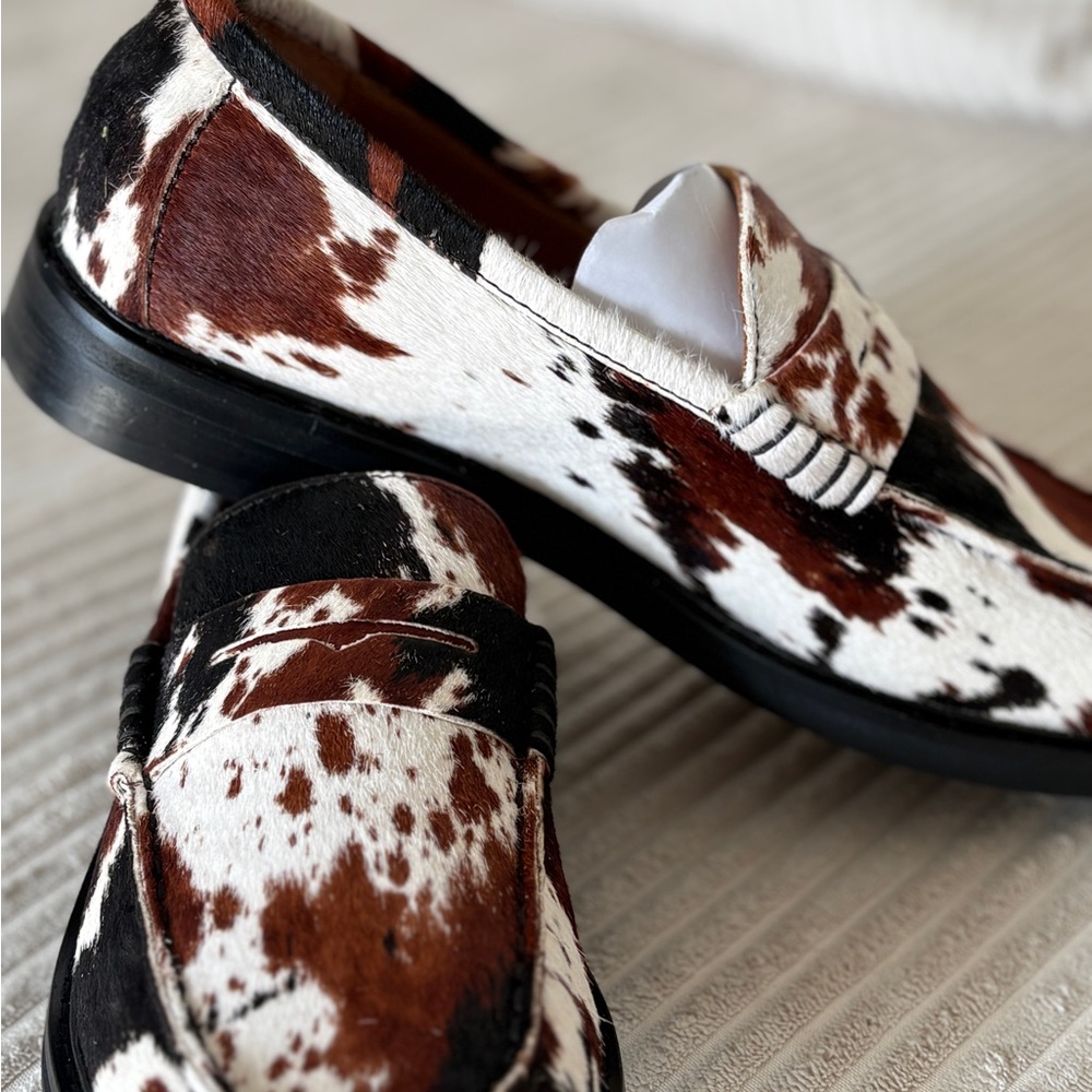 Steve Madden Black and Brown Patterned Loafers